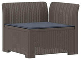 3-Seater Garden Sofa with Cushions Rattan Look PP Light Grey 3443833