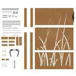 Garden Gate 105x130 cm Corten Steel Grass Design 153228