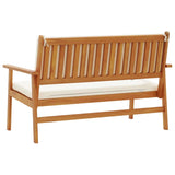 Garden Bench with Cushion Brown Solid Acacia wood 4106578