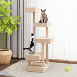 ZNTS Cat Tree 45.5x49x103 cm Solid Wood Pine 824648