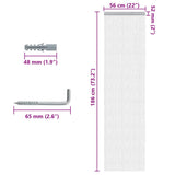 Chain Door Fly Screen 56x186 cm Aluminium 4010006