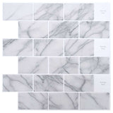Subway Tile 20 pcs White Marble 30.5 x 30.5 cm 42021225