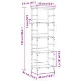 Book Cabinet Old Wood 50x33x153 cm Engineered Wood 857468