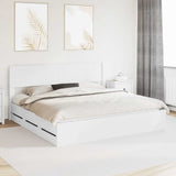 Bed Frame with Storage and Headboard White 180 x 200 cm 3414281