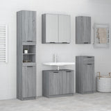 5 Piece Bathroom Cabinet Set Grey Sonoma Engineered Wood 3115858