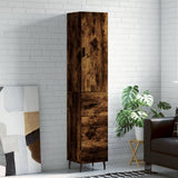 Highboard Smoked Oak 34,5x34x180 cm Engineered Wood 3198870