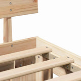 Bed Frame with Headboard Natural 80 x 200 cm Solid Pine Wood 872545