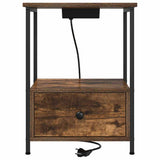 Bedside Cabinet Smoked Oak 42 x 41 x 56 cm Engineered Wood 859434