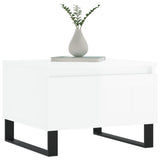 Coffee Tables 2 pcs High Gloss White 50x46x35 cm Engineered Wood 830881