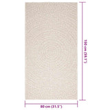 Rug ZIZUR Cream 80x150 cm Jute Look Indoor and Outdoor 4010372