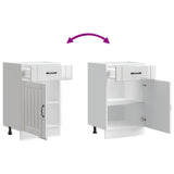 Kitchen Base Cabinet Lucca High Gloss White Engineered Wood 853719