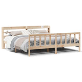 Bed Frame without Mattress 180x200 cm Super King Solid Wood Pine 3306586