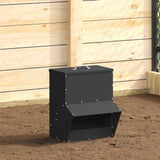 Chicken Feeder Black 35 x 30.5 x 43.5 cm Cold-Rolled Steel 874693
