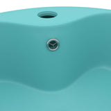 Luxury Wash Basin with Overflow Matt Light Green 36x13 cm Ceramic 147035