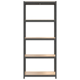 5-Layer Storage Shelf Anthracite Steel&Engineered Wood 152858