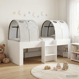 Bed with Tunnel 4 pcs White Engineered Wood 3423527