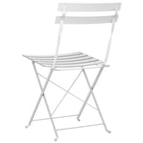 Garden Folding Chair Folding 2 pcs White 42 x 46 x 82cm Metal 42002956