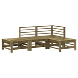 4 Piece Garden Lounge Set Impregnated Wood Pine 3186507