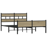 Bed Frame without Mattress Sonoma Oak 137x190 cm Engineered Wood 4017289