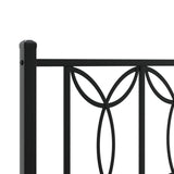 Metal Bed Frame without Mattress with Footboard Black 90x200cm 376139