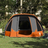 Family Tent Cabin 6-Person Grey and Orange Waterproof 4100669