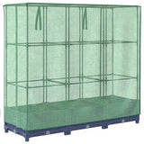 Raised Bed with Greenhouse Cover Rattan Look 120x40x123 cm 4015825