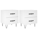 Bedside Cabinets 2 pcs White 40x35x47.5 cm Engineered Wood 827293