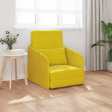 Sofa Bed Yellow 65 x 80 x 83 cm Velvet 4106653