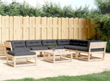 7 Piece Garden Lounge Set with Cushions Solid Wood Pine 3216935