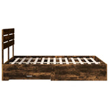 Bed Frame with Drawer with Headboard Manual Engineered Wood 3411633