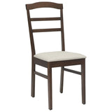 Dining Chair 2 pcs Light Brown and Light Solid Rubber Wood 42020492