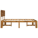Double Bed Frame with Headboard ROSTOCK Natural 160 x 200 cm 3405420
