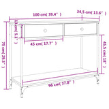 Console Table Sonoma Oak 100x34.5x75 cm Engineered Wood 834171