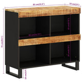 Side Cabinet 85x33x75 cm Solid Wood Mango 352897