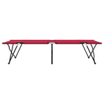 Folding Camping Bed 2 pcs Red 206 x 76 x 74 cm Oxford fabric 42003170