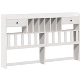 Bookcase Bed without Mattress White 180x200 cm Super King Solid Wood Pine 3322803