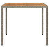 Garden Table Grey 90 x 90 x 75 cm Poly Rattan 362538