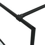 Walk-in Shower Wall Black 80x195 cm Half Frosted ESG Glass 152125