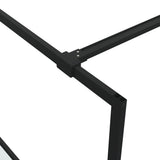 Walk-in Shower Wall Black 80x195 cm Half Frosted ESG Glass 152125
