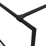 Walk-in Shower Wall Black 80x195 cm Half Frosted ESG Glass 152125