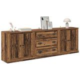 Sideboards 3 pcs Black Oak 210 x 35.5 x 67.5 cm Engineered Wood 3402649