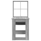 Desk with Shelf Grey Sonoma 122 x 67 x 145 cm Engineered Wood 3337262