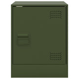 Bedside Cabinet Olive Green 34.5x39x44 cm Steel 841615