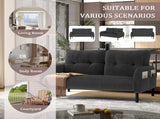GOMYWAY corduroy fabric, comfortable monochrome double sofa, suitable for living rooms and bedrooms W2678P422270