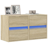 TV Wall Cabinets with LED Lights 2 pcs Sonoma Oak 41x31x45 cm 852276
