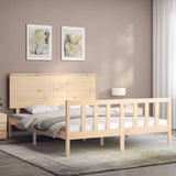 Bed Frame without Mattress King Size Solid Wood Pine 3193406