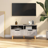 TV Cabinet Concrete Grey 90x40x48.5 cm Engineered Wood 326781