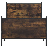 Metal Bed Frame without Mattress Smoked Oak 90x200 cm 4007678