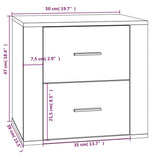 Bedside Cabinet Grey Sonoma 50x39x47 cm 816710
