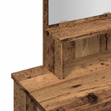 Dressing Table with Mirror Old Wood 86.5x35x136 cm 857009